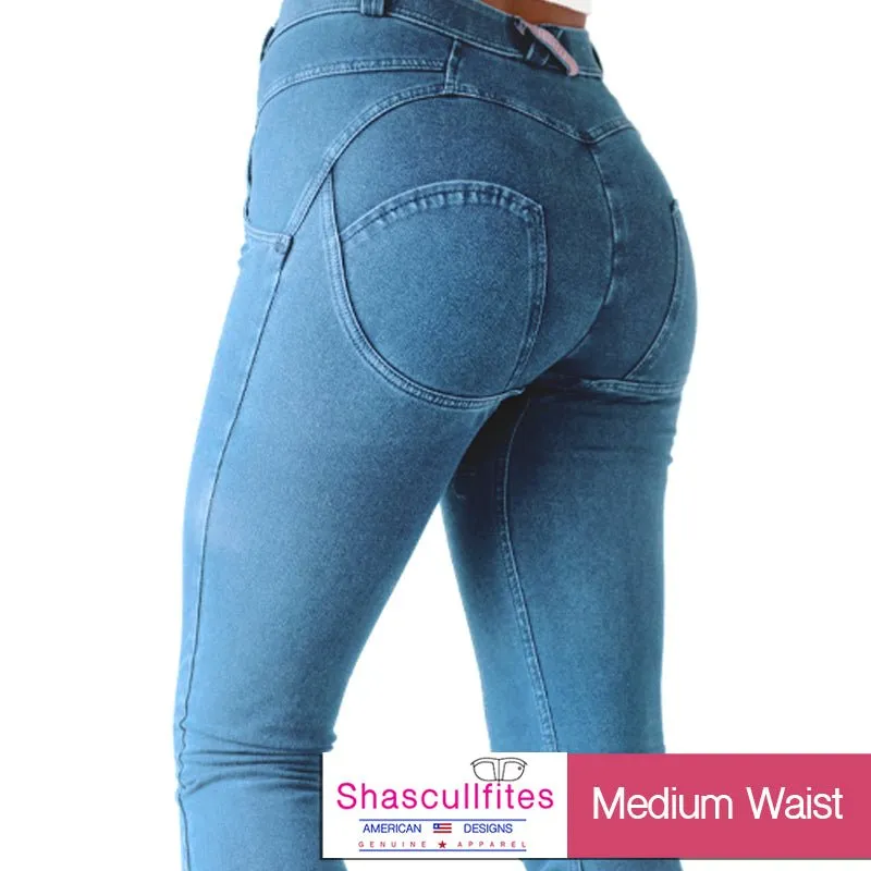 Shascullfites bum lifting denims - MEDIUM WAIST