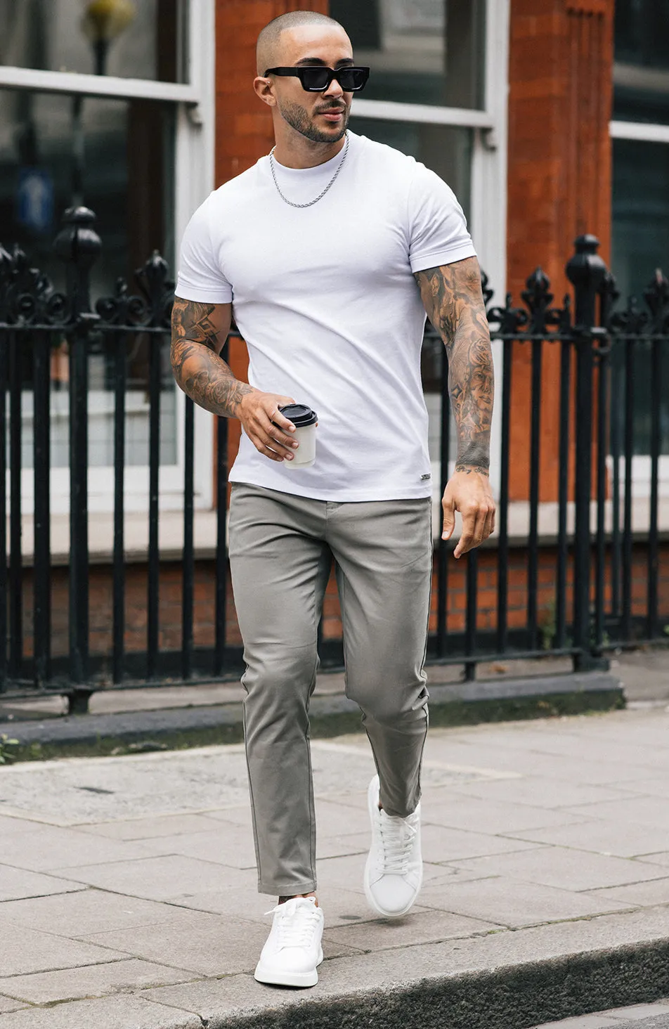 Signature Slim Tee in White