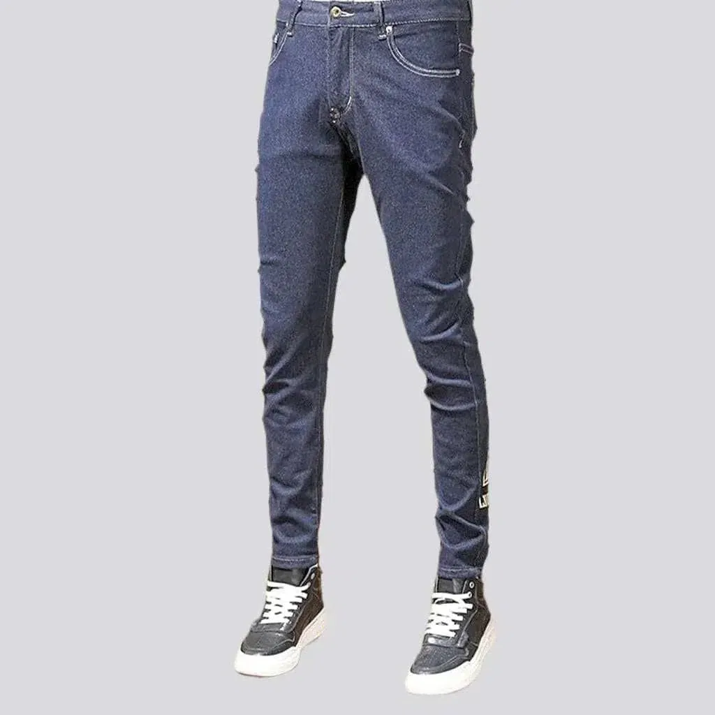 Skinny men's painted jeans