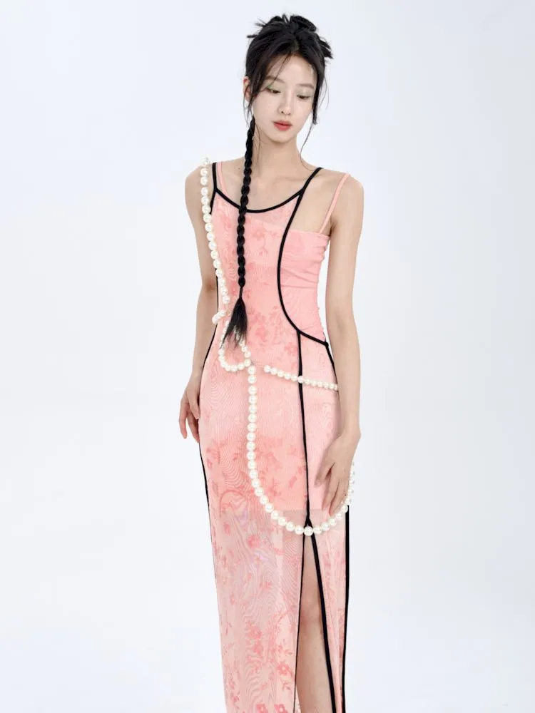 Swoosh Flocked Burnout Stretchy Slimming Dress【s0000008778】