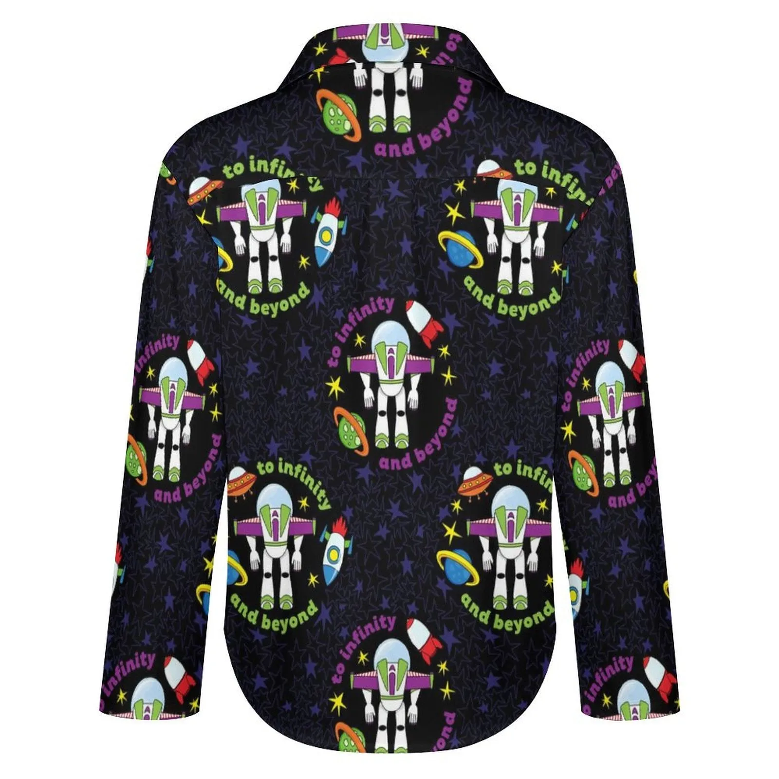 To Infinity And Beyond Long Sleeve Button Up Blouse