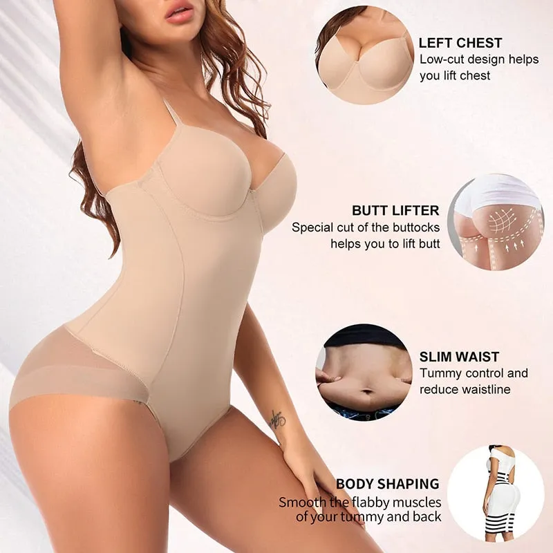 Women Waist Trainer Bodysuit Full Body Shaper Seamless Shapewear Jumpsuits Tummy Control Underwear Butt Lifter Corset