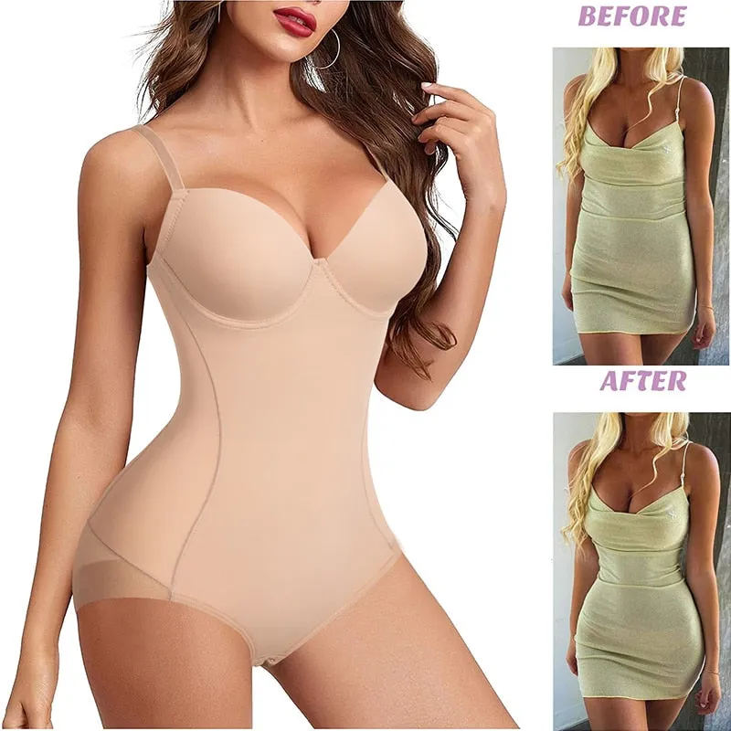 Women Waist Trainer Bodysuit Full Body Shaper Seamless Shapewear Jumpsuits Tummy Control Underwear Butt Lifter Corset