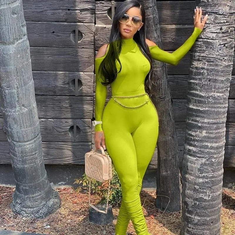 Women's Long Sleeve Bodycon Jumpsuit