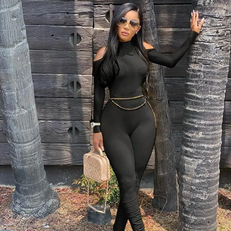 Women's Long Sleeve Bodycon Jumpsuit