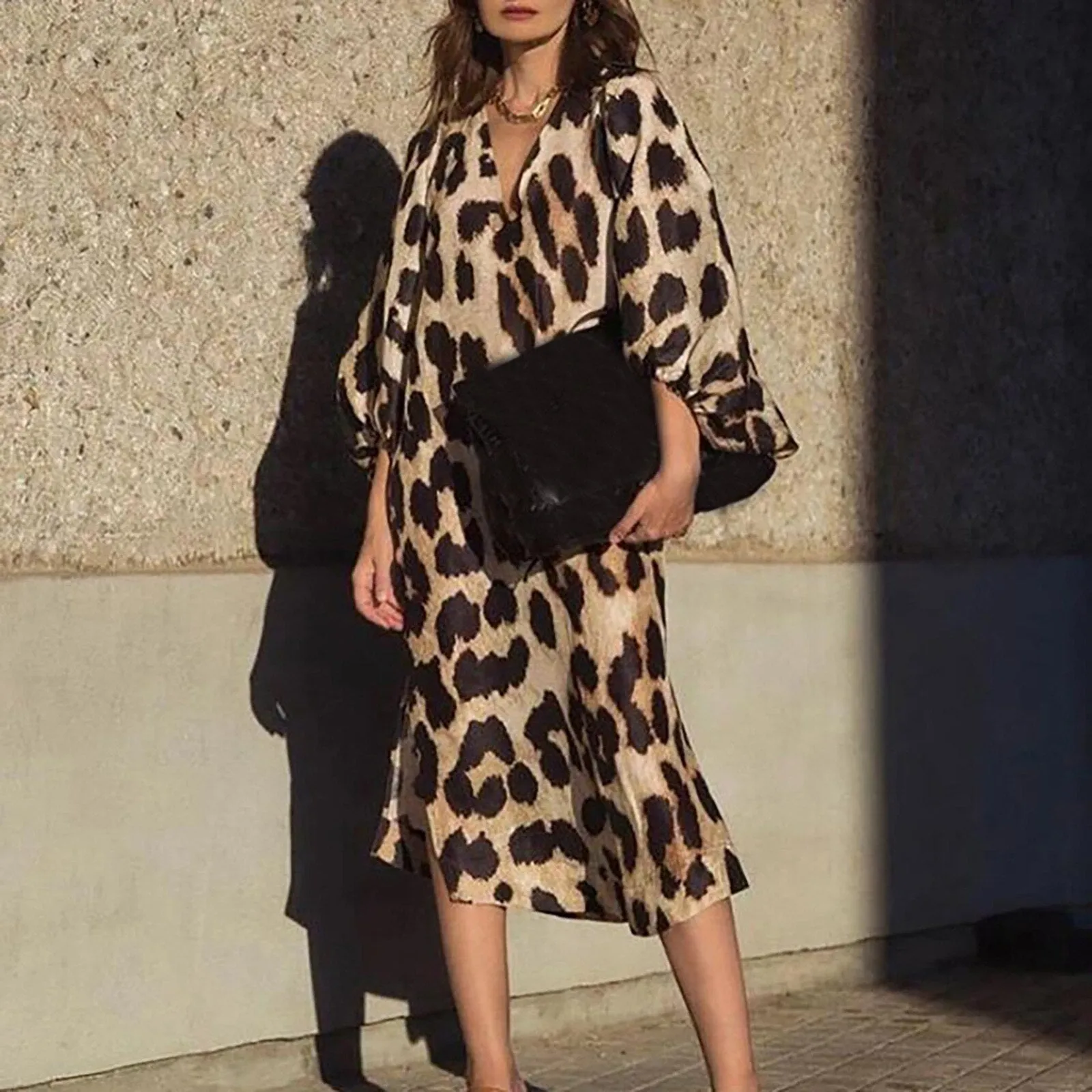 Zinzi - Leopard midi dress