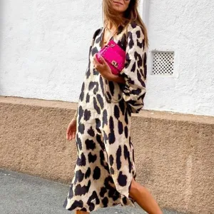 Zinzi - Leopard midi dress