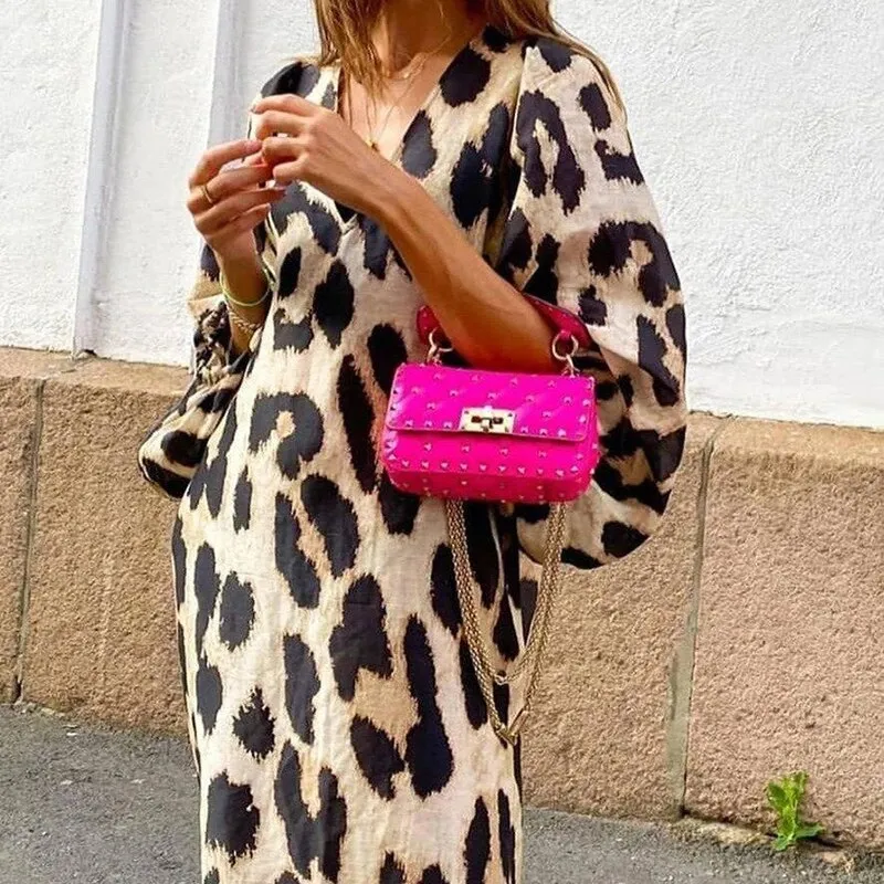 Zinzi - Leopard midi dress